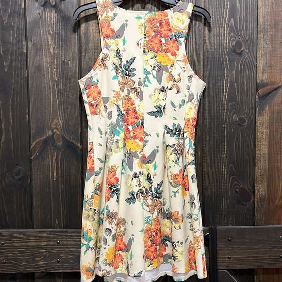 Candies Floral Mini Dress L Vintage Floral Sundress Boho Stretch Flare Y2K Chic - Picture 7 of 10